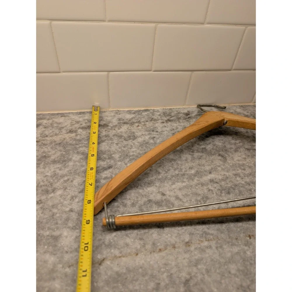 Vintage Max Goldstein Passaic NJ Wooden Suit Hanger Advertising Store Display